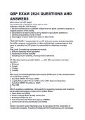 QSP EXAM 2024 QUESTIONS AND &NewLine;ANSWERS  
