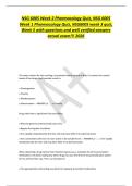 NSG 6005 Week 2 Pharmacology Quiz&comma; NSG 6005&NewLine;Week 1 Pharmacology Quiz&comma; NSG6005 week 3 quiz&comma;&NewLine;Week 5 with questions and well verified answers&NewLine;actual exam&excl;&excl;&excl; 2026