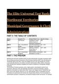 2026&sol;2027 S-Tier Northwest Territories Municipal Governance & Clerk Administration Test Bank &lpar;CTV Act&comma; Hamlets Act&comma; LAEA&rpar;