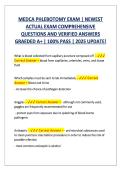 MEDCA PHLEBOTOMY EXAM &vert; NEWEST &NewLine;ACTUAL EXAM COMPREHENSIVE &NewLine;QUESTIONS AND VERIFIED ANSWERS &NewLine;GRAEDED A&plus; &vert; 100&percnt; PASS &vert; 2025 UPDATE&excl;
