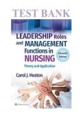 Leadership Roles and Management Functions in Nursing 11th Edition &NewLine;Marquis Husto