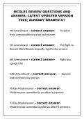 MCOLES Review 2026 &ndash; Latest Updated Q&A &lpar;Already Graded A&plus;&rpar;&NewLine;&NewLine;