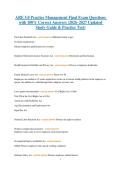 ARE 5&period;0 Practice Management Final Exam Questions with 100&percnt; Correct Answers &lpar;2026&ndash;2027 Updated Study Guide & Practice Test&rpar;
