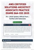 AWS Certified Solutions Architect Associate Practice Exams SAA-C03 70&plus; &lpar;2026 Update&rpar; Official Pack   Verified with Rationales