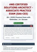 AWS Certified Solutions Architect - Associate Practice Exam &lpar;SAA-C03&rpar; 60&plus; &lpar;2026&rpar; Premium Exam with Rationales   A&plus; Success