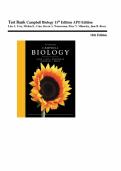 Test Bank for Campbell Biology 11th Edition by Urry &vert;  ISBN-13 978-0134093413 &vert;  All Chapters 1 - 56 &comma; Complete Guide A&plus;&comma; Latest Edition