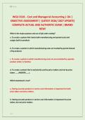 WGU D101 - Cost and Managerial Accounting &vert; OA &vert; &NewLine;OBJECTIVE ASSESSMENT &vert; &lbrace;LATEST 2026&sol; 2027 UPDATE&rcub; &NewLine;COMPLETE ACTUAL AND AUTHENTIC EXAM &vert; BRAND &NewLine;NEW&excl; 