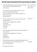 ASCP MLT Exam Prep Questions With Correct Answers &lpar;A&plus; Graded&rpar;