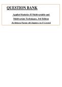 Applied Statistics II Multivariable & Multivariate Techniques 3rd Edition Question Bank PDF