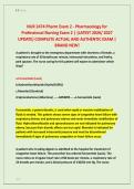 NUR 2474 Pharm Exam 2 - Pharmacology for &NewLine;Professional Nursing Exam 2 &vert; &lbrace;LATEST 2026&sol; 2027 &NewLine;UPDATE&rcub; COMPLETE ACTUAL AND AUTHENTIC EXAM &vert; &NewLine;BRAND NEW&excl;