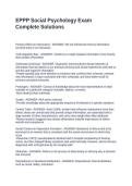 EPPP Social Psychology Exam Complete Solution