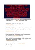 LOGISTICS FINAL NEWEST 2026&NewLine;ACTUAL EXAM&vert; D470&NewLine;TRANSPORTATION&comma; LOGISTICS&comma; AND&NewLine;DISTRIBUTION OA FINAL WITH 120&NewLine;REAL EXAM QUESTIONS AND&NewLine;CORRECT EVRIFIED ANSWERS&sol;&NewLine;ALREADY GRADED A&plus; &lpar;MOST&NewLine;RECENT&excl;&excl;&rpar;