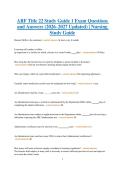 ARF Title 22 Study Guide 1 Exam Questions and Answers &lpar;2026&ndash;2027 Updated&rpar; Nursing Study Guide &vert; ARF Administrator Certification Practice Test & Revision Pack