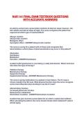 NUR 141 FINAL EXAM TEXTBOOK QUESTIONS WITH ACCURATE ANSWERS