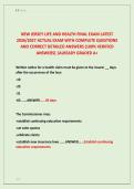 NEW JERSEY LIFE AND HEALTH FINAL EXAM LATEST &NewLine;2026&sol;2027 ACTUAL EXAM WITH COMPLETE QUESTIONS &NewLine;AND CORRECT DETAILED ANSWERS &lpar;100&percnt; VERIFIED &NewLine;ANSWERS&rpar; &vert;ALREADY GRADED A&plus; 