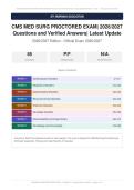 ATI Med Surg CMS Proctored Exam Actual Exam 2026&sol;2027 &ndash; Complete Exam-Style Questions &vert; 100&percnt; Verified &ndash; Pass Guaranteed &ndash; A&plus; Graded&NewLine;&NewLine;