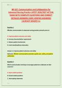 NR-527&colon; Communication and Collaboration for &NewLine;Advanced Nursing Practice LATEST 2026&sol;2027 ACTUAL &NewLine;EXAM WITH COMPLETE QUESTIONS AND CORRECT &NewLine;DETAILED ANSWERS &lpar;100&percnt; VERIFIED ANSWERS&rpar; &NewLine;&vert;ALREADY GRADED A&plus;