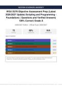 WGU D278 Scripting and Programming Foundations Objective Assessment Exam Actual Exam 2026&sol;2027 &ndash; Complete Exam-Style Questions &vert; Detailed Rationales &ndash; Pass Guaranteed &ndash; A&plus; Graded&NewLine;&NewLine;