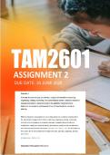 TAM2601 Assignment 2 Semester 1 2026 - Due 30 June 2026