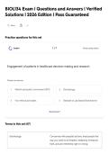 BIOL134 Exam &vert; Questions and Answers &vert; Verified&NewLine;Solutions &vert; 2026 Edition &vert; Pass Guaranteed