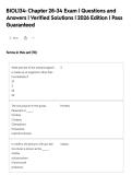 BIOL134&colon; Chapter 28-34 Exam &vert; Questions and&NewLine;Answers &vert; Verified Solutions &vert; 2026 Edition &vert; Pass&NewLine;Guaranteed
