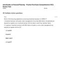 Introduction to Financial Planning &ndash; Practice Final Exam &lpar;Comprehensive MCQ Review Test&rpar;