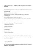 Financial Planning Exam 1 &ndash; Budgeting&comma; Saving&comma; Risk&comma; Credit & Investment Basics Mock Exam