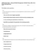AWMA Study Guide &ndash; Advanced Wealth Management&comma; Portfolio Theory&comma; Risk&comma; Tax & Estate Planning Review 