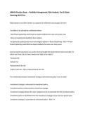 AWMA Practice Exam &ndash; Portfolio Management&comma; Risk Analysis&comma; Tax & Estate Planning MCQ Test