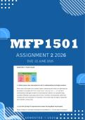 MFP1501 Assignment 2 2026 - Distinction &vert; Due 22 June 2026