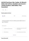 NUR 201 Final Exam&colon; Skin&comma; Cardiac&comma; GI&comma; Ethical &&NewLine;Safety Interventions &vert; Questions and Answers &vert;&NewLine;Verified Solutions &vert; 2026 Edition &vert; Pass&NewLine;Guaranteed