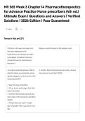 NR 565 Week 3 Chapter 14 Pharmacotherapeutics&NewLine;for Advance Practice Nurse prescribers &lpar;4th ed&period;&rpar;&NewLine;Ultimate Exam &vert; Questions and Answers &vert; Verified&NewLine;Solutions &vert; 2026 Edition &vert; Pass Guaranteed