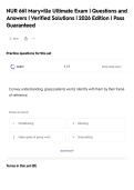 NUR 661 Maryville Ultimate Exam &vert; Questions and&NewLine;Answers &vert; Verified Solutions &vert; 2026 Edition &vert; Pass&NewLine;Guaranteed
