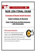 NUR 256 Final Exam &ndash; Concepts of Mental Health Nursing &ndash; &lpar;2026&rpar; Actual Questions & Answers &lpar;Galen College of Nursing&rpar;