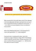 ACE Practice Test 4 Exam Questions and Answers &ndash; American Council on Exercise &lpar;ACE&rpar; &ndash; Certification Exam Review Material &lpar;Graded A&plus;&rpar;