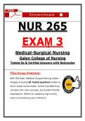 NUR 265 Exam 3 &ndash; Medical-Surgical Nursing &ndash; &lpar;2026&rpar; Actual Questions & Answers &lpar;Galen College of Nursing&rpar;