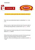 Certified Personal Trainer &lpar;CPT&rpar; Practice Exam Questions and Answers &ndash; Complete Certification Exam Preparation Material &lpar;Graded A&plus;&rpar;