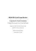 HESI RN Exit Exam Review &ndash; Comprehensive Practice Examination &vert; Academic Review Year 2026 &ndash; 75 Multiple-Choice Questions Across 8 Client Needs Domains