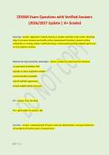 CESSWI Exam Questions with Verified Answers &NewLine;&vert;2026&sol;2027 Update &vert; A&plus; Graded 
