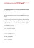 Excel Crash Course Exam study guide COMPLETE EXAM Questions and Answers &lpar;Verified Answers&rpar; &lpar;Latest Update 2026&rpar; UPDATE&excl;&excl;&NewLine;