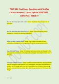 PSYC 388- Final Exam Questions with Verified &NewLine;Correct Answers &vert; Latest Update 2026&sol;2027 &vert; &NewLine;100&percnt; Pass&vert; Rated A&plus; 