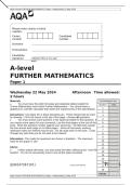 AQA A-level FURTHER MATHEMATICS Paper 1 Wednesday 22 May 2024&period;