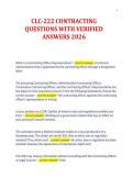 CLC-222 CONTRACTING&NewLine;QUESTIONS WITH VERIFIED&NewLine;ANSWERS 2026&NewLine;