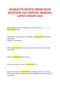 GEORGETTE REVIEW PMHNP EXAM&NewLine;QUESTIONS AND VERIFIED ANSWERS &vert;&NewLine;LATEST UPDATE 2026