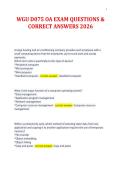 WGU D075 OA EXAM QUESTIONS &&NewLine;CORRECT ANSWERS 2026