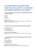 ATI Fundamentals CMS Proctored Exam Test Bank