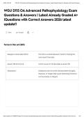 WGU D115 OA Advanced Pathophysiology Exam Questions & Answers &vert; Latest Already Graded A&plus; &vert;Questions with Correct Answers 2026 latest update&excl;&excl;&NewLine;&NewLine;