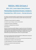 NSG124 &sol; NSG 124 Exam 2&vert; 2026&sol;2027 &vert; Pharmacology &vert; Latest Update &vert;  ACTUAL EXAM&vert; Q&A &vert; Herzing University &vert; Guaranteed Pass - A&plus; Graded&NewLine;&NewLine;