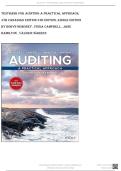 TEST BANK for Auditing A Practical Approach&comma; 4th Canadian Edition Moroney&comma; Campbell&comma; Warren&period; All Chapters 1-14
