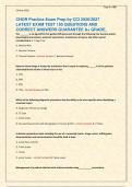 CNOR Practice Exam Prep by CCI 2026&sol;2027 &NewLine;LATEST EXAM TEST 150 QUESTIONS AND CORRECT ANSWERS GUARANTEE A&plus; GRADE&NewLine;